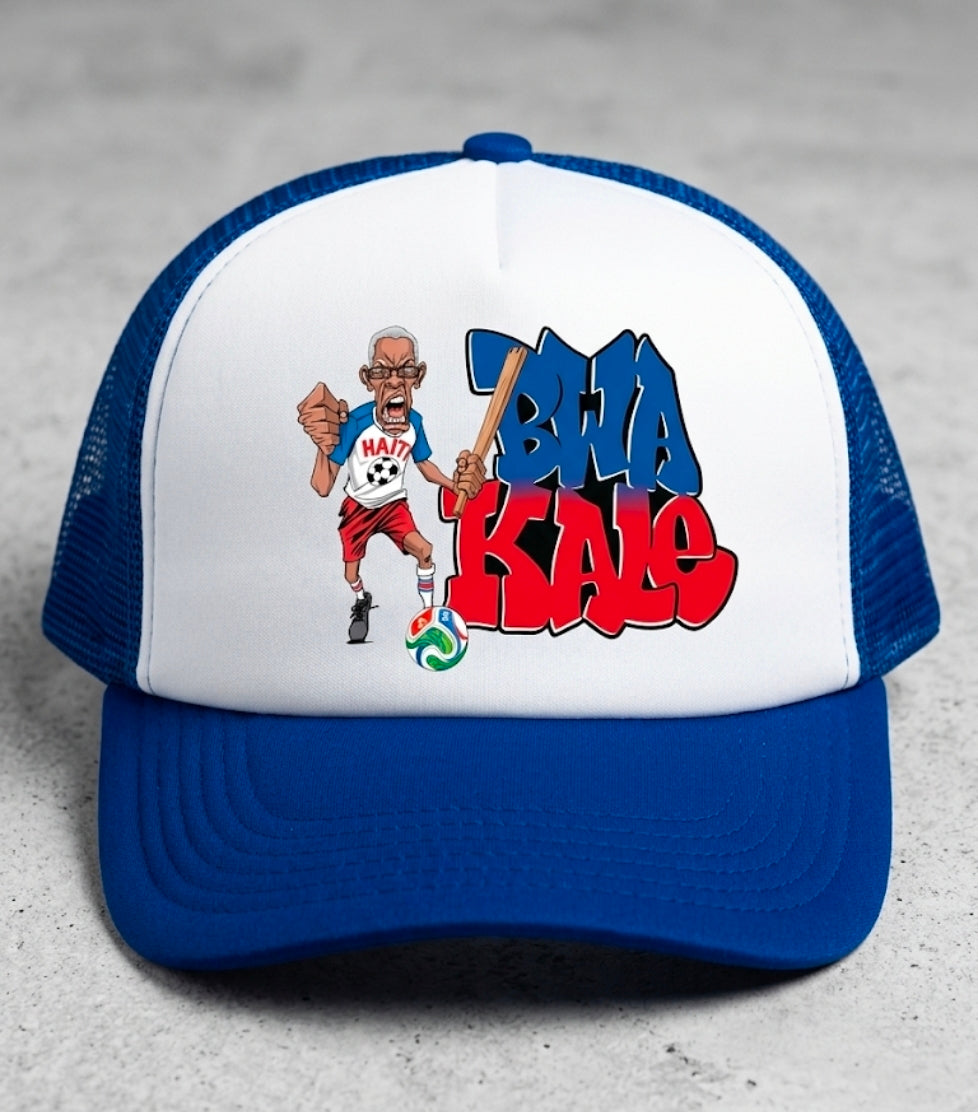 Truck Foam Cap Royal Blue. (Kepi) Bwa Kale slogan