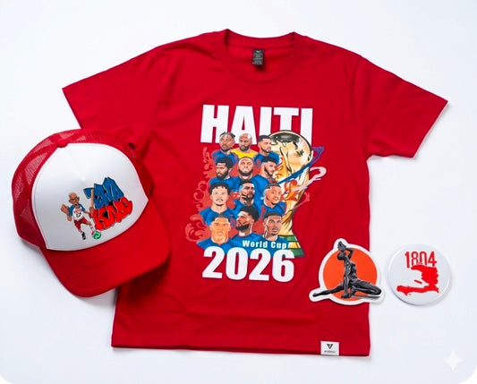 Starter Pack ... 1 Truck foam cap Bwa Kale design (Kepi) + 1 t-shirt (mayo) + 2 stickers