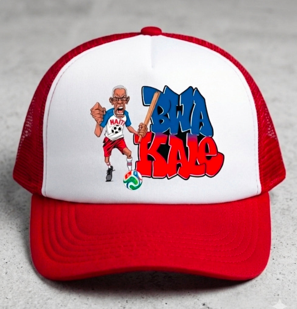 Truck Foam Cap Royal Blue.  (Kepi) Bwa Kale slogan
